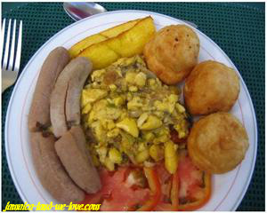 Ackee and Saltfish with Fried Dumplins Ackee and Saltfish with Fried Dumplins